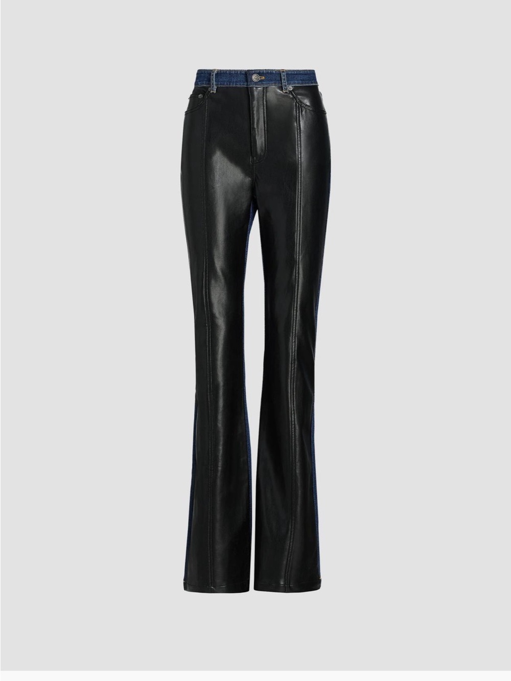 Cinq a Sept Joan Faux-Leather Panel Jeans